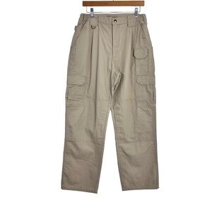 5.11 Tactical Mens Cargo Cotton Canvas Pants Size 32x30 Khaki